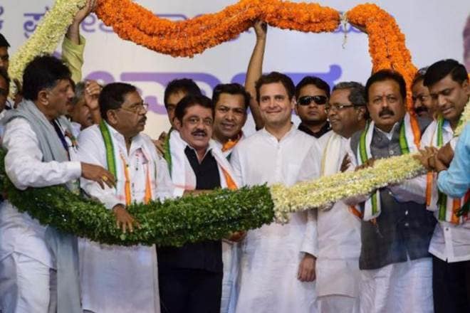 Rahul Gandhi in a rally in Karnatka (Image: PTI)