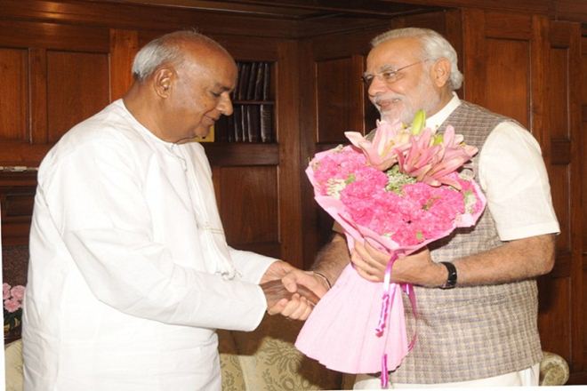 HD Deve Gowda, Narendra Modi, Karnataka, Karnataka election results, Karnataka election 2018, BJP, Janata Dal Secular, Congress, Karnataka Assembly