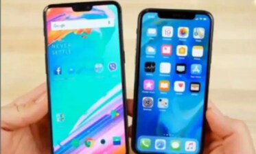 In the pictures, the OnePlus 6 can be seen with the iPhone X and looks like the smartphone is a taller brother of the Apple smartphone. (Photo Credit: Techtastic)