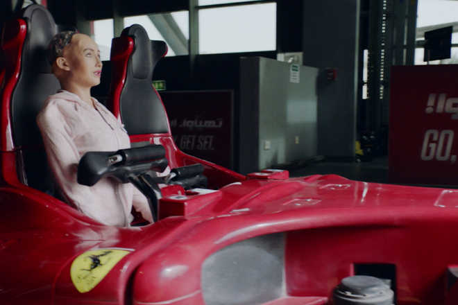 Sophia is officially the first robot to race Yas Marina Circuit, ride the world’s fastest rollercoaster at Ferrari World Abu Dhabi Sophia is officially the first robot to race Yas Marina Circuit, ride the world’s fastest rollercoaster at Ferrari World Abu Dhabi