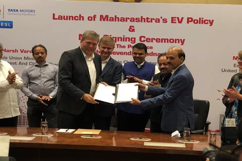 Tata Motors to deploy 1000 electric vehicles in Maharashtra: Flags off electric Tata Tigor in Mumbai