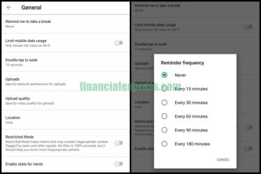 In the new updated version of YouTube, you can schedule a custom timer to take a break from the online world.