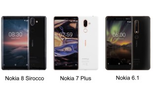 Nokia 6.1, Nokia 7 Plus, Nokia 8 Sirocco, Nokia phones