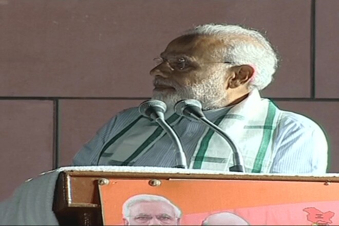 LIVE: PM Modi addresses BJP cadres at HQ. (ANI)