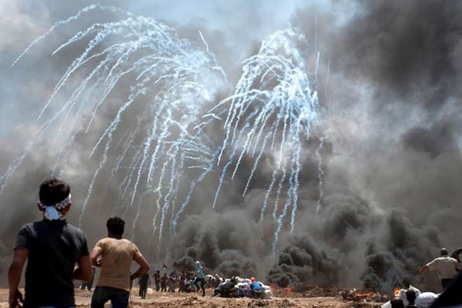 59 Palestinians during clashes and protests along the Gaza border (Image: AFP)