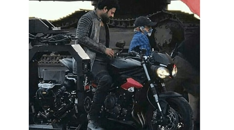 Baahubali actor Prabhas with Street Triple RS