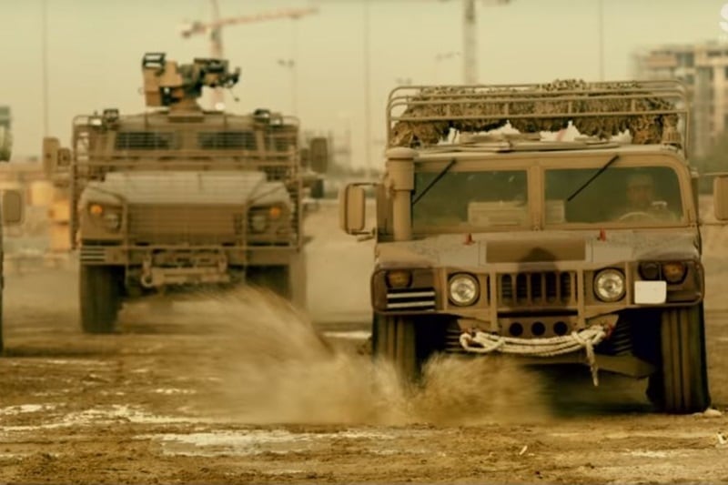 Besides cars, there are several motorcycles as well in Race 3. The baddies are seen chasing the good guys on dirt bikes and Salman Khan too is seen riding one (although at one point he's seen bending the laws of physics). (Screenshot)