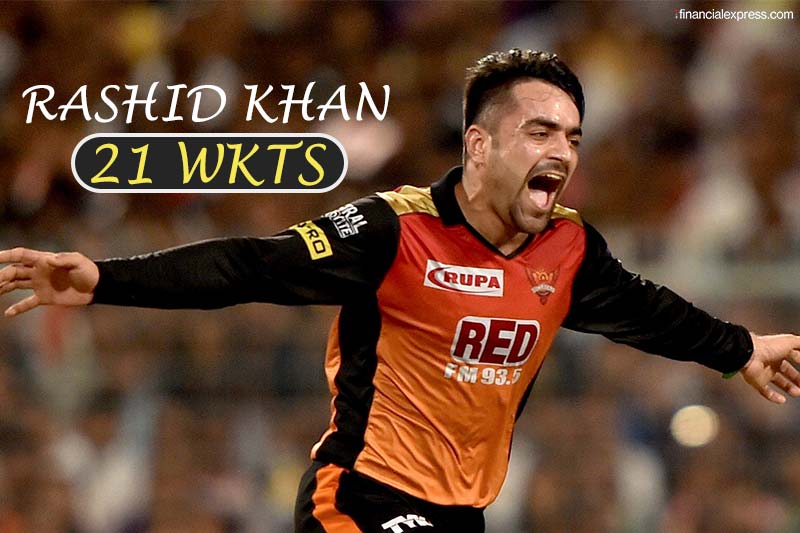 2- Rashid Khan: Probably the best leg-spinner of his generation, the Afghanistan youngster took 21 wickets in 17 matches. Khan's performance in Qualifier 2 proved to be the deciding factor for Hyderabad to qualify for the IPL final.