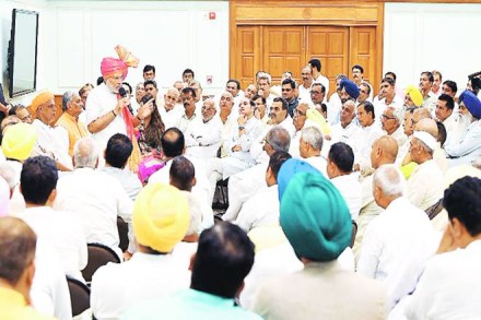 Prime Minister Narendra Modi interacting with farmers in New Delhi on Friday