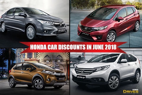 Big Savings! Up to Rs 1.5 lakh discount on Honda City, WR-V and CR-V prices in June 2018
