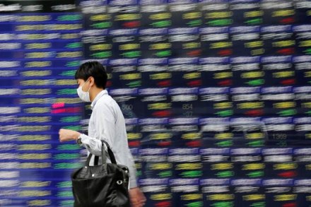 Asian shares slip on trade worries, oil gives up some gains; Bitcoin hits 7-month low