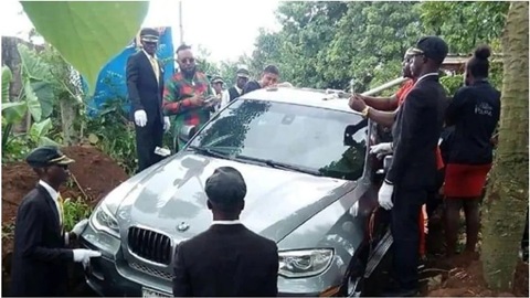 Man in Nigeria buries father in a brand-new BMW SUV: Here’s what happened