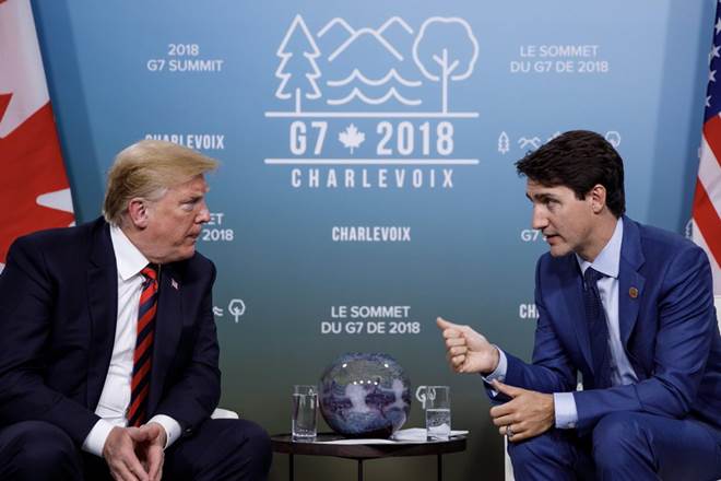 Donald Trump, G7 summit, G7 stateent, G7 joint statement, canada, Justin Trudeau, world news Donald Trump, G7 summit, G7 stateent, G7 joint statement, canada, Justin Trudeau, world news