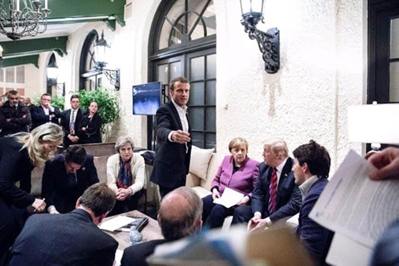French President Emmanuel Macron, whose country will host next year's summit in summer in the Atlantic resort of Biarritz, had no comment on Trump's tweets but had already said work would continue to find a consensus on trade.