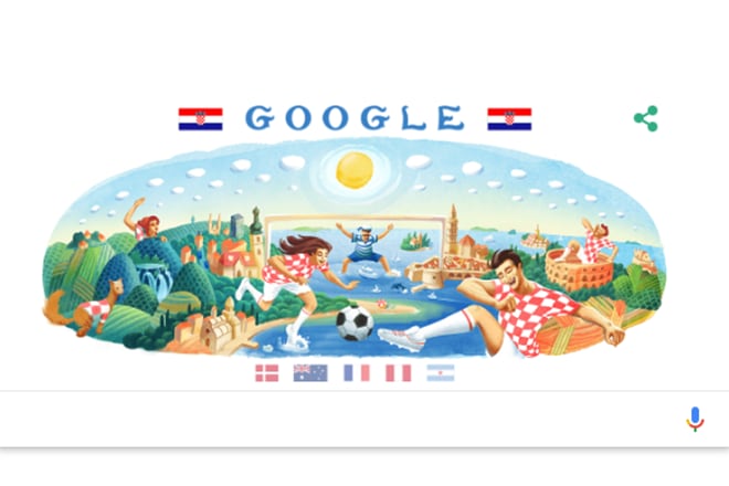 The Google doodle for Croatia
