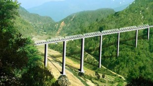 World's tallest girder railway bridge is being built in India in North-East