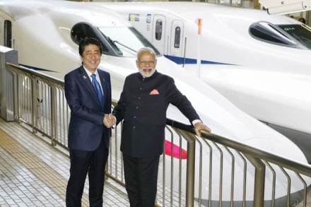 The bullet train will run between Ahmedabad and Mumbai covering a distance of 508 km. (Reuters)