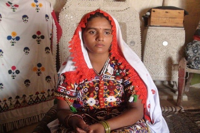 Sunita said she wanted to play a role in resolving the issues of healthcare, clean drinking water and education for the people of Thar. (Twitter @Sumaira Rajput)