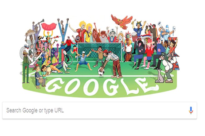 google doodle, google, fifa world cup 2018, fifa, doodle
