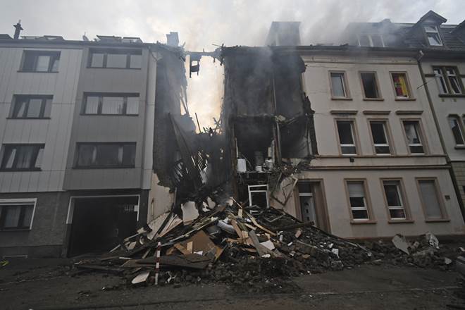 Germany, germany explosion, germany building explosion, wuppertal, explosion in building, fire, germany fire