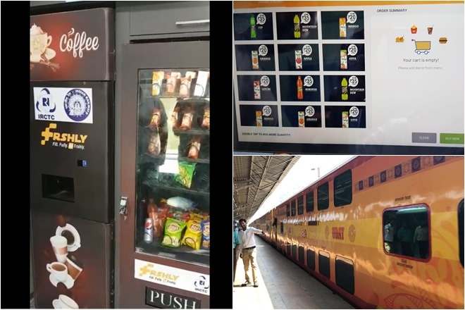 IRCTC automatic food vending machine installed in UDAY Express