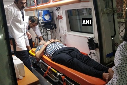 Jain being taken to the hospital (ANI) Jain being taken to the hospital (ANI)