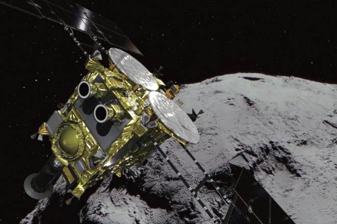 Hayabusa2 probe (JAXA via AP) Hayabusa2 probe (JAXA via AP)