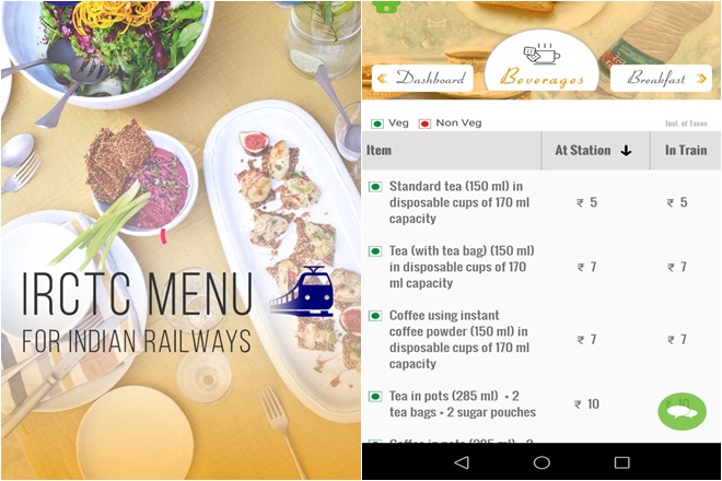 'Menu on Rail' app by IRCTC has been launched