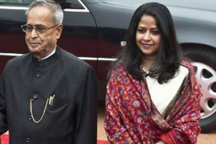 Pranab Mukherjee, Sharmistha Mukherjee.