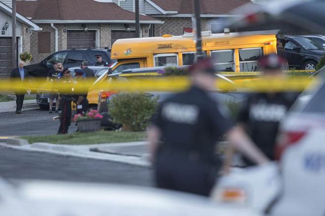 Two girls were wounded and rushed to a Toronto hospital after a playground shooting. (RICK MADONIK / TORONTO STAR) Two girls were wounded and rushed to a Toronto hospital after a playground shooting. (RICK MADONIK / TORONTO STAR)