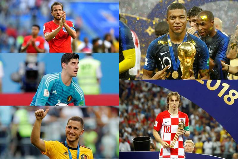 Fifa, 2018 World Cup, 2018 FIFA World Cup, Kylian Mbappe, Eden Hazard, Luka Modric, Thibaut Courtois, Harry Kane, Best Young Player Award, Silver Ball, Golden Ball, Golden Glove, Golden Boot, sports, world sports
