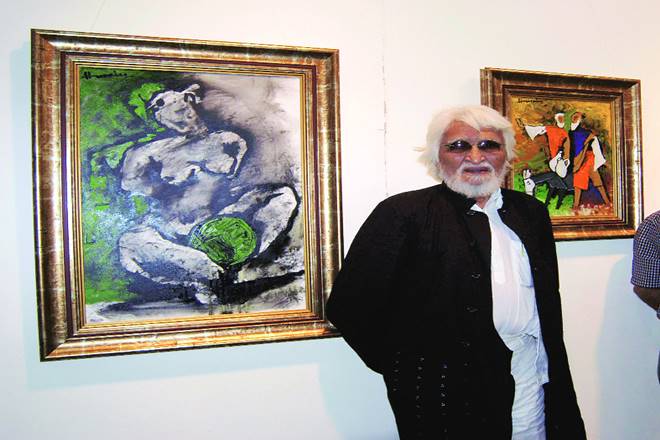 A file photo of MF Husain ( Express photo)