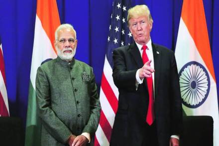 A file photo of Prime Minister Narendra Modi with US President Donald Trump (Image: Reuters)