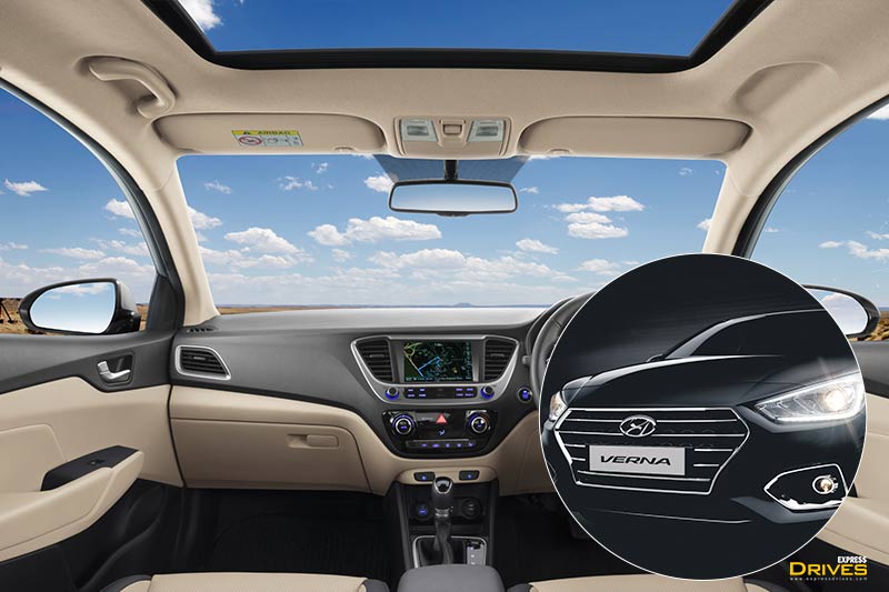 The all-new Hyundai Verna got many segment first features and came with a sunroof. Hyundai Verna is being offered in 6 petrol variants and 6 diesel engine options. The top-variants also gets cool ventilated front seats.