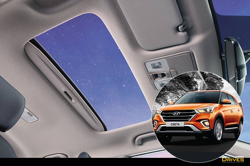 2018 Hyundai Creta facelift: The Creta facelift saw the top-variants of the SUV getting a sunroof. The new Hyundai Creta gets a new front face and gets many first in segment features including wireless chargine.