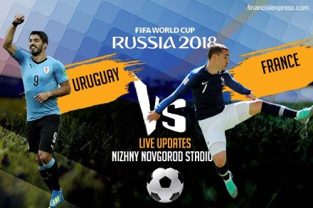 FIFA World Cup 2018 LIVE Score: Fleet-Footed France will have to find a way past the tournament's joint-strongest defence of Uruguay in the first quarter-final match.