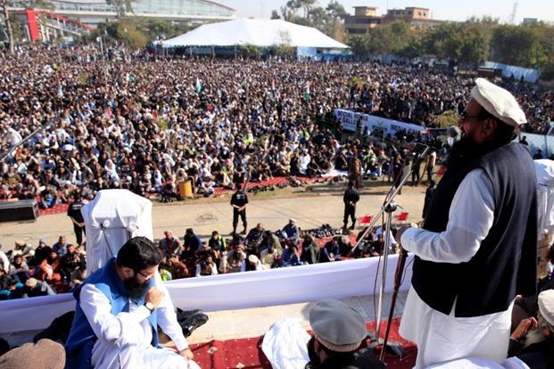 Saeed, accused of a chain of attacks in Mumbai in 2008 attacks that killed 166 people, was declared a terrorist by the United Nations and the United States has offered a $10 million bounty for him. When Pakistan's election commission refused to register the MML for the July 25 elections, Saeed fielded his candidates under the banner of the already-registered Allah-o-Akbar Tehreek party.