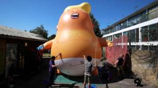 Donald Trump, Trump Baby, London, US president visit,  Theresa May, Queen Elizabeth II