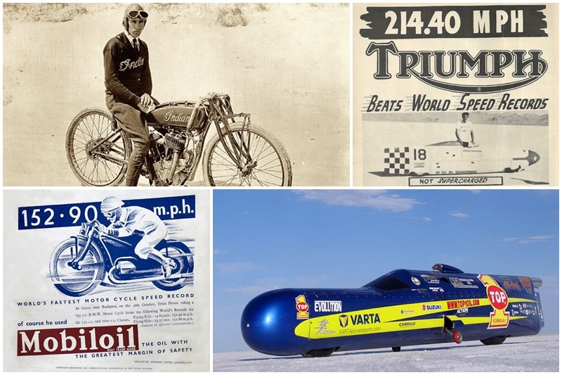 It was in the year 1894, motorcycles as we know them came into being. And ever since, the one thing that is common between the bike builders back then and now is the need to go faster than anyone else ever has. Did you know how fast was the world's first motorcycle speed record? An average of 102.4 km/h, which we take for granted today but blistering fast for those days. Over the years, brands like Triumph, Indian, Harley-Davidson and Suzuki perfected their game, here's a look: