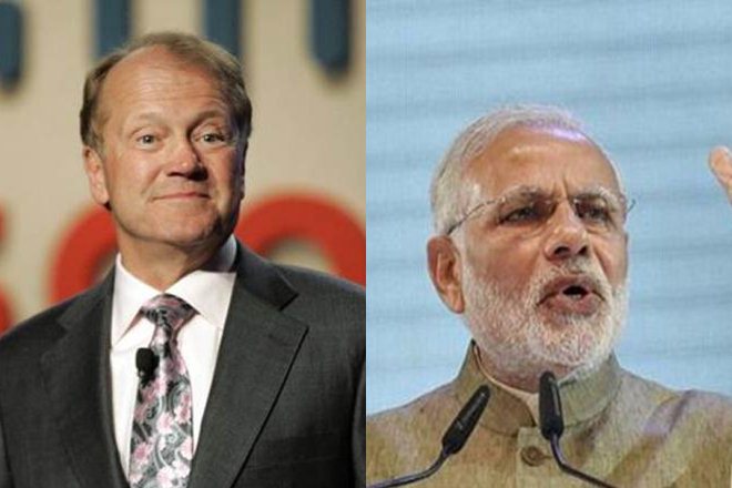india, narendra modi, john chambers, cisco, india, narendra modi, john chambers, cisco,
