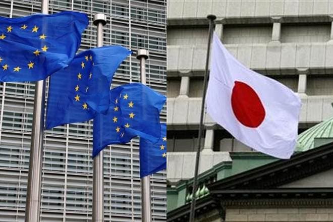 EU Council President Donald Tusk and Commission head Jean-Claude Juncker land in Japan after talks in Beijing, where they urged global trade cooperation and warned against trade wars. 