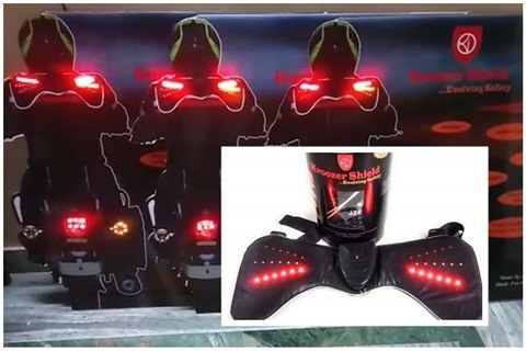 Wearable safety equipment with LEDs to make two-wheeler riders more visible
