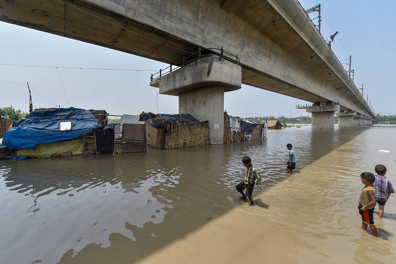 delhi flood alert, delhi flood, delhi flood alert 2018, flood in delhi, delhi flood photos