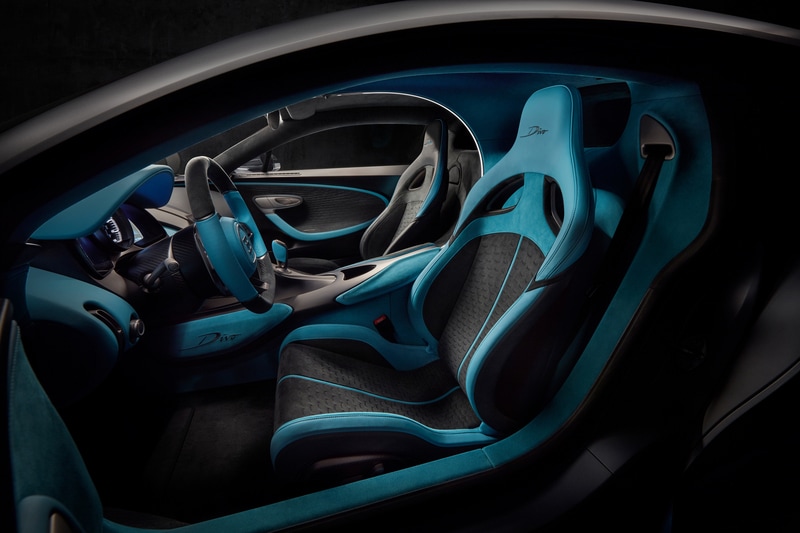Inside, Bugatti Divo gets a new 'Divo Racing Blue' colour scheme. This conspicuous colour is used almost throughout the driver’s section while it only provides selected accents in the darker passenger’s section. Technical innovations in the interior include the seats, which not only feature a new design but offer greater lateral support says the company.