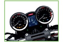  Retro looking twin dial instrumentation 