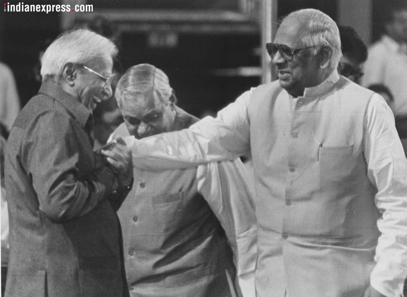 Atal Bihari Vajpayee delivering the speech in 1996. 