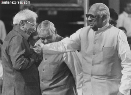 Atal Bihari Vajpayee delivering the speech in 1996. 