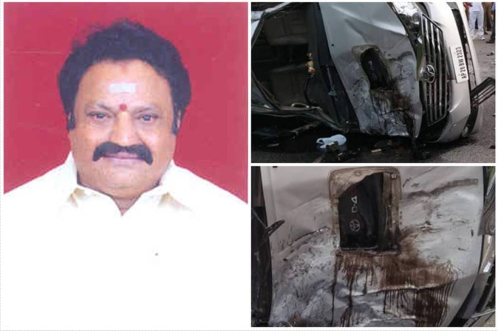 The car crash took place in Telangana's Nalgonda district. (ANI photos) The car crash took place in Telangana's Nalgonda district. (ANI photos)