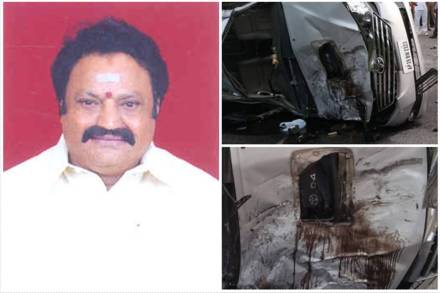 The car crash took place in Telangana's Nalgonda district. (ANI photos)