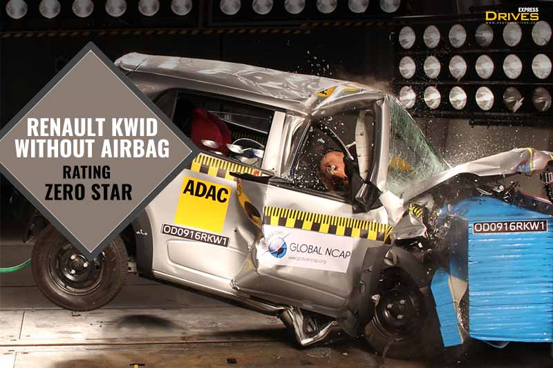 The no airbag variants of the Renault’s popular hatchback Kwid got zero stars in the Global NCAP crash test. The protection for the driver head and chest was poor while the passenger’s chest got protection marginally. The passenger knees can get impact with the dangerous structures in the dashboard.